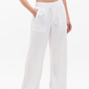 NWT ATHLETA RETREAT WIDE LEG LINEN PANT SZ L